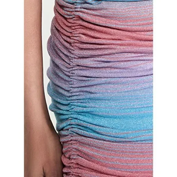 NWT Le Superbe Baccara Tank Dress Metallic Surf Stripe